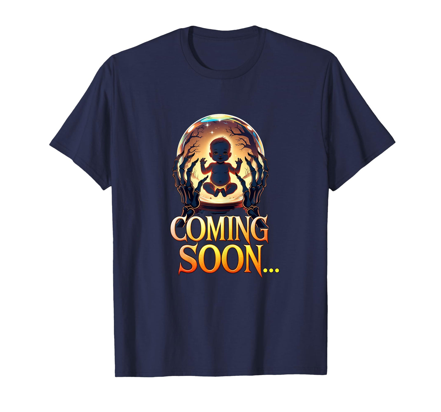 Pregnant Baby Announcement – Mystic Halloween Maternity T-Shirt