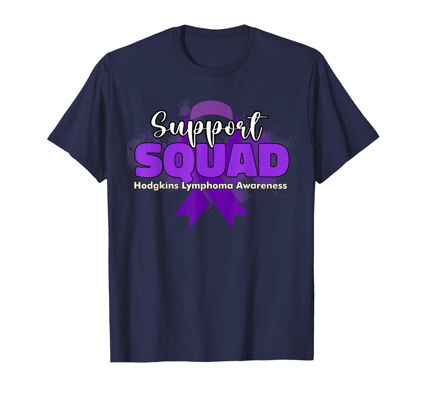 Support Squads Purple Ribbons Hodgkin's Lymphoma Awareness T-Shirt