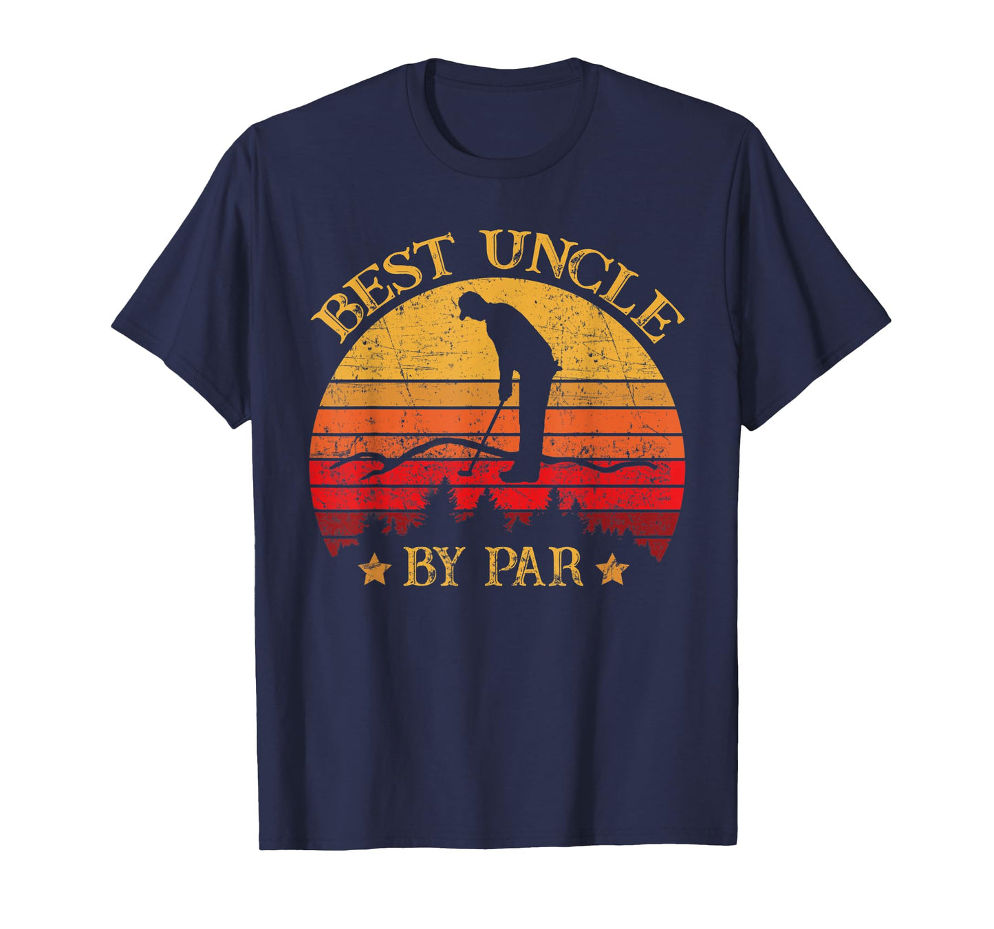 Mens Best Uncle by Par Uncle Golf Funny T-Shirt