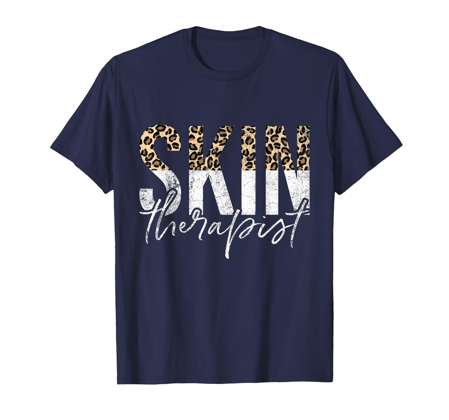 Vintage Skin Therapist Skincare Leopard Skin Esthetician T-Shirt