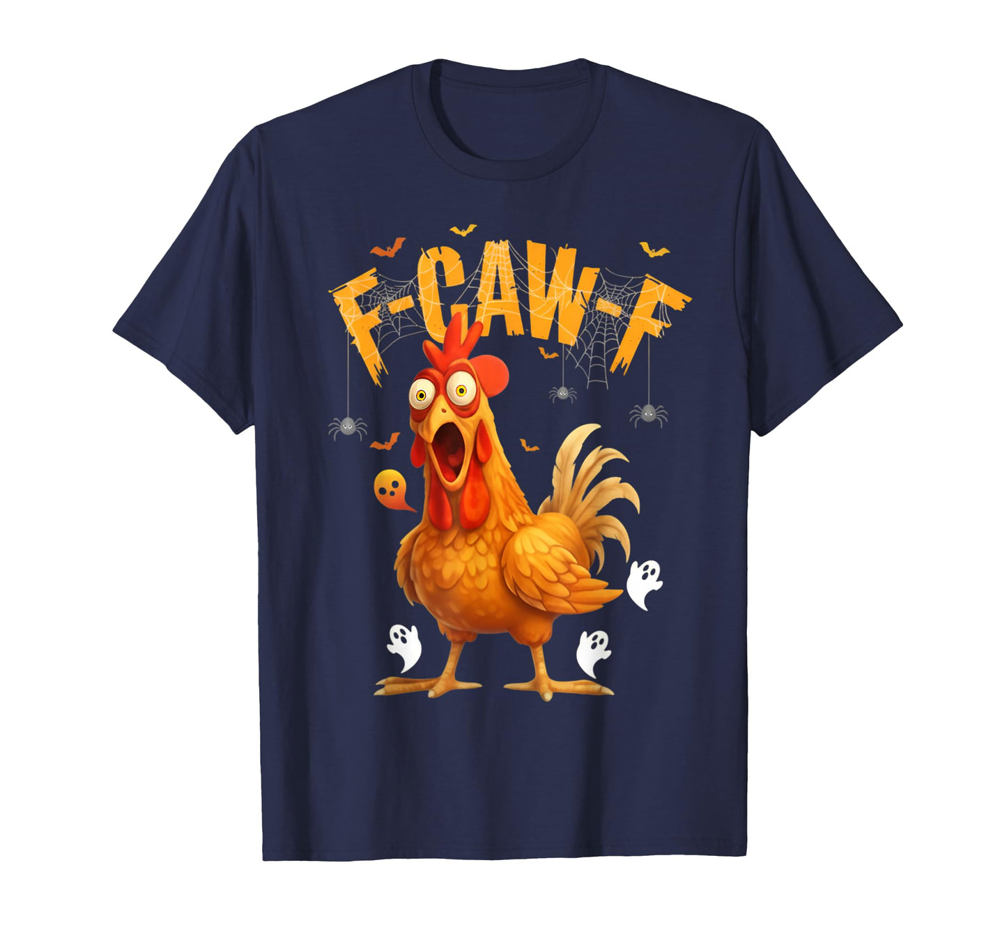 Halloween Ghost Chicken F-Caw-F T-Shirt