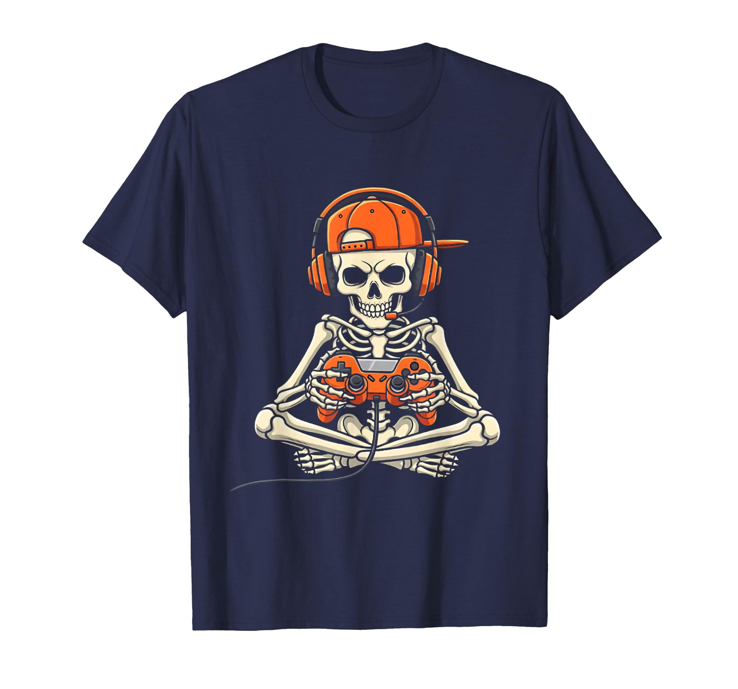 Halloween Skeleton Gamer Video Gaming Teenage Boy Grandson T-Shirt