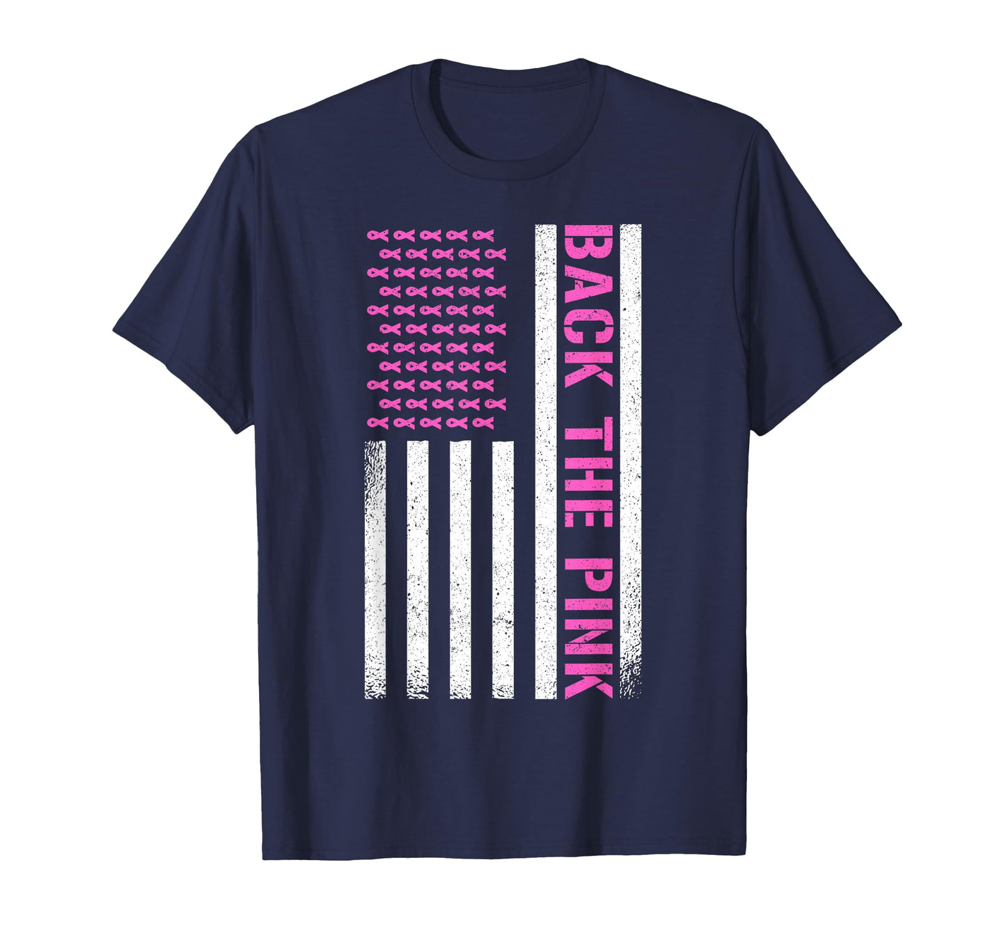 Back The Pink American Flag T-Shirt