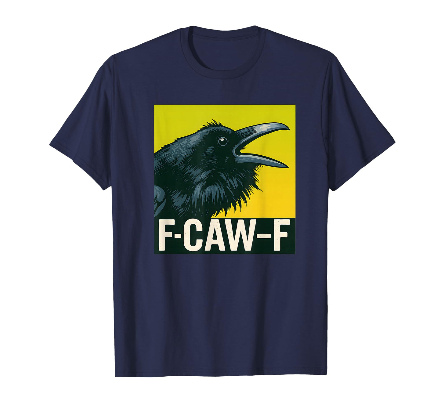 Funny Black Crow Bird with F-Caw-F Saying T-Shirt
