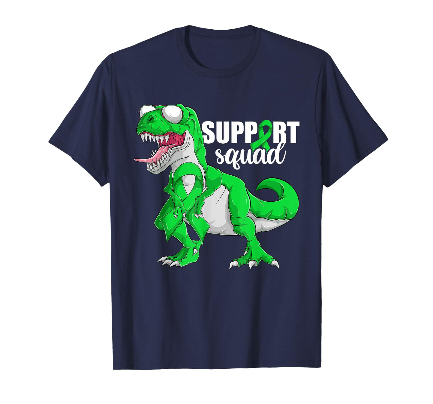 Trex Lymphoma Cancer Shirt, Boy Support Squad Green Dinosaur T-Shirt