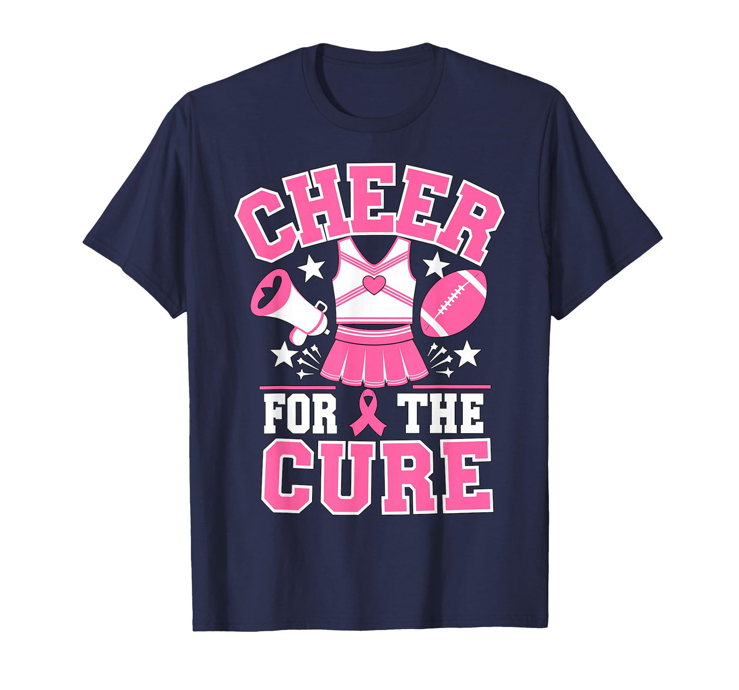 Cheer for the Cure Cheerleader Breast Cancer October T-Shirt