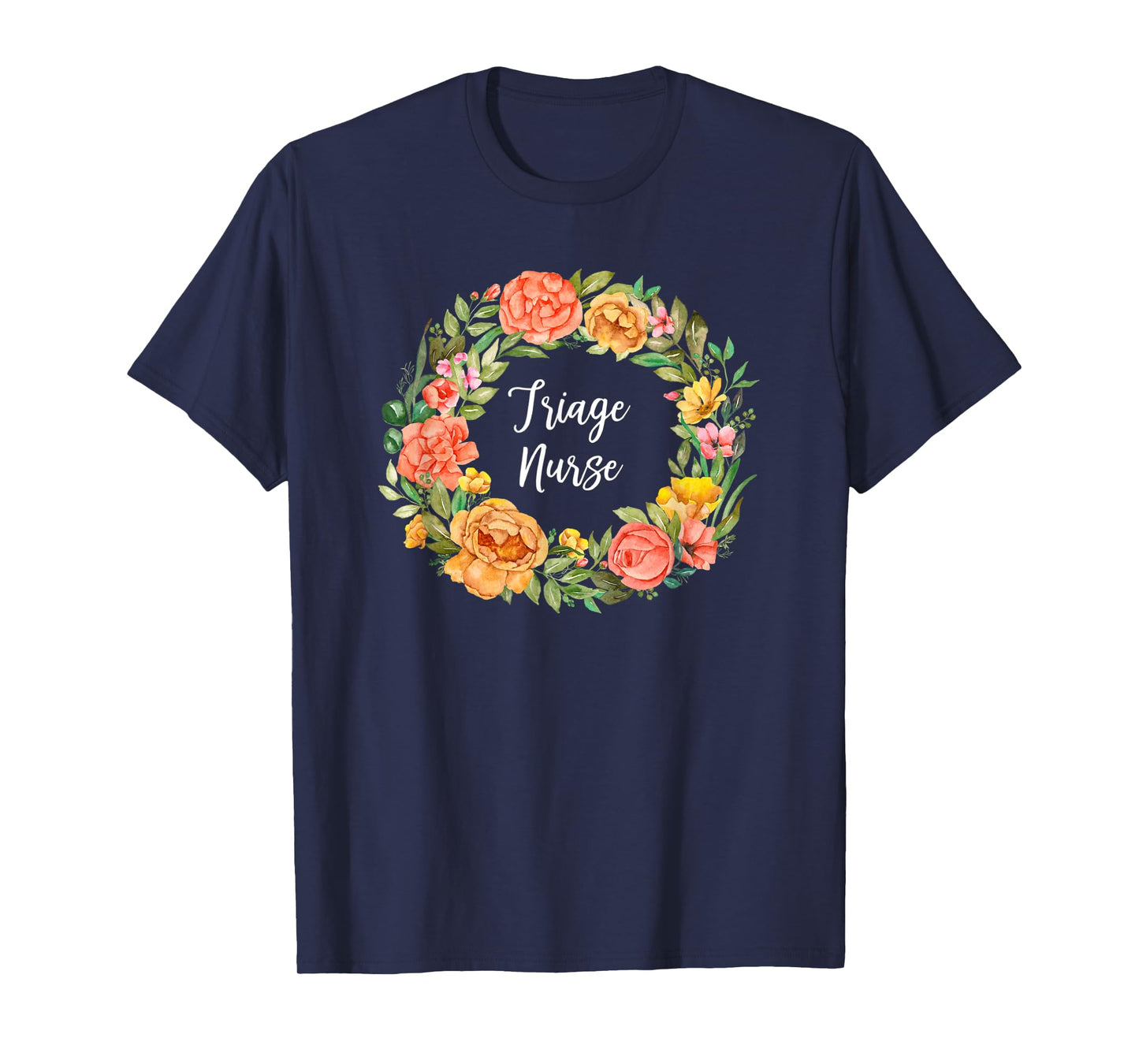 RN Nursing Medical Professional Floral Triage Nurse T-Shirt
