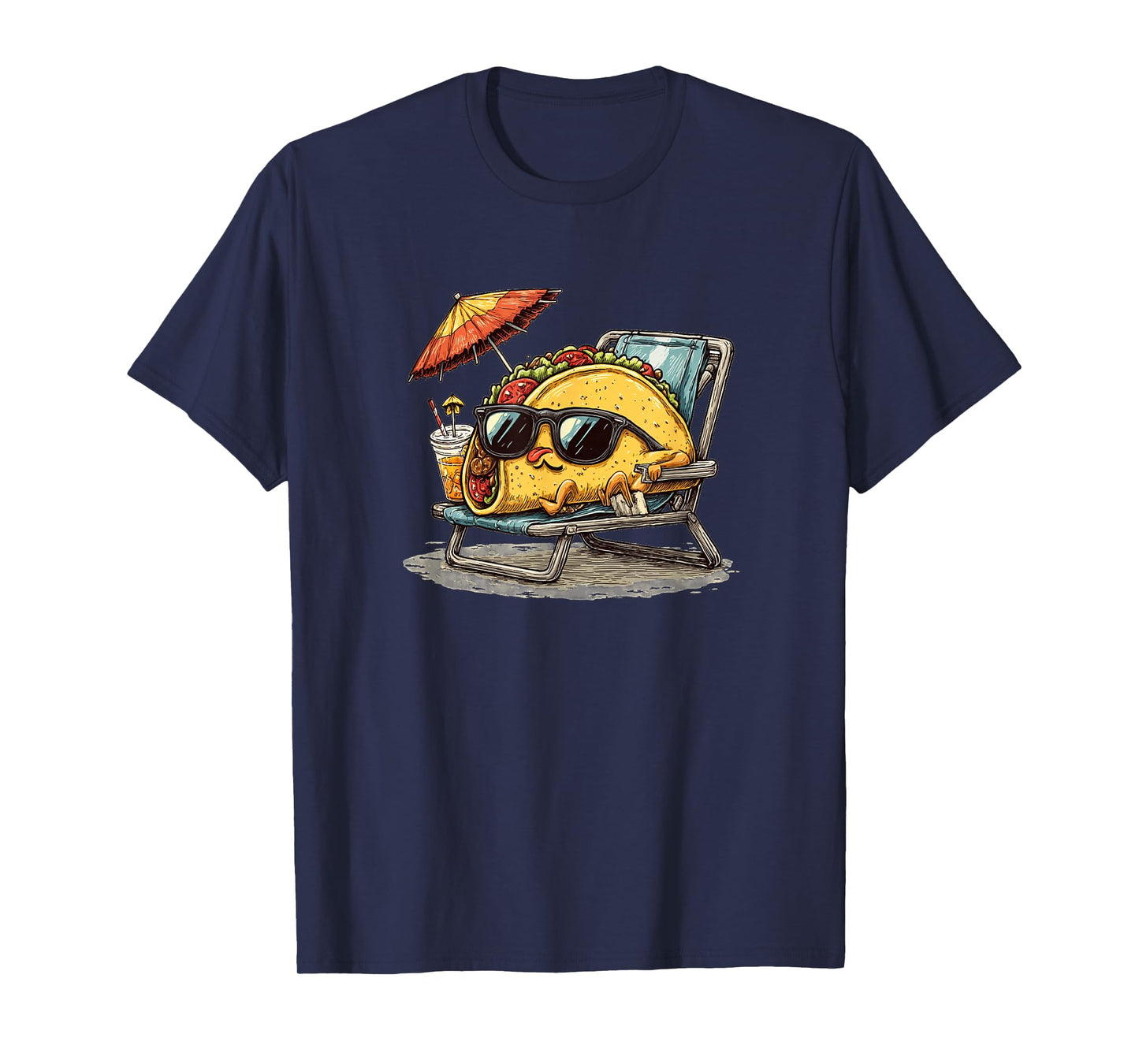 Beach Taco Sunbath Costume for Beard and Sunglasses Lovers T-Shirt