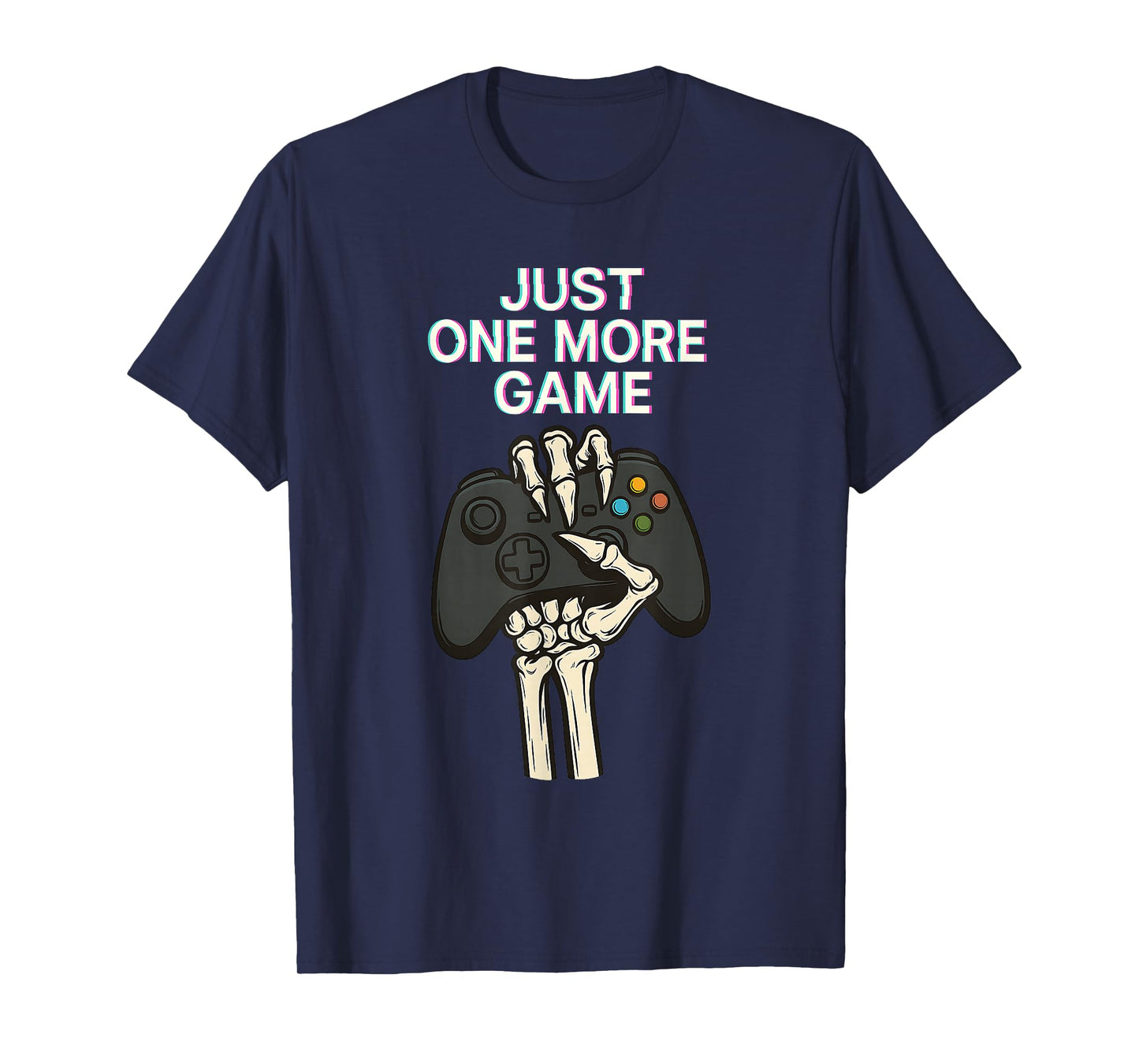 Just One More Game Funny Skeleton Gamer PC Gaming Halloween T-Shirt