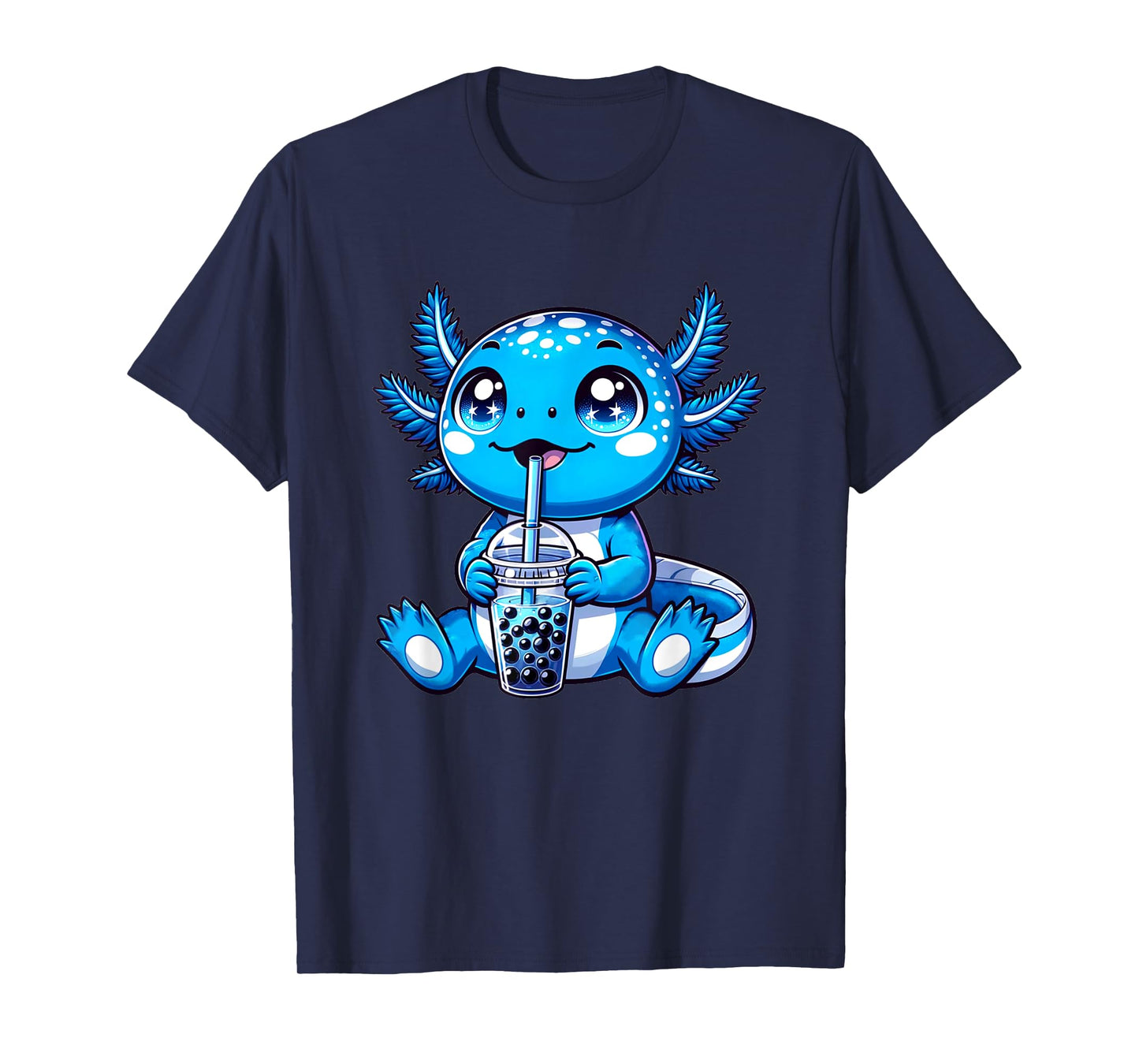 Kawaii Axolotl Boba Tea Anime Bubble Tea Axolotl T-Shirt