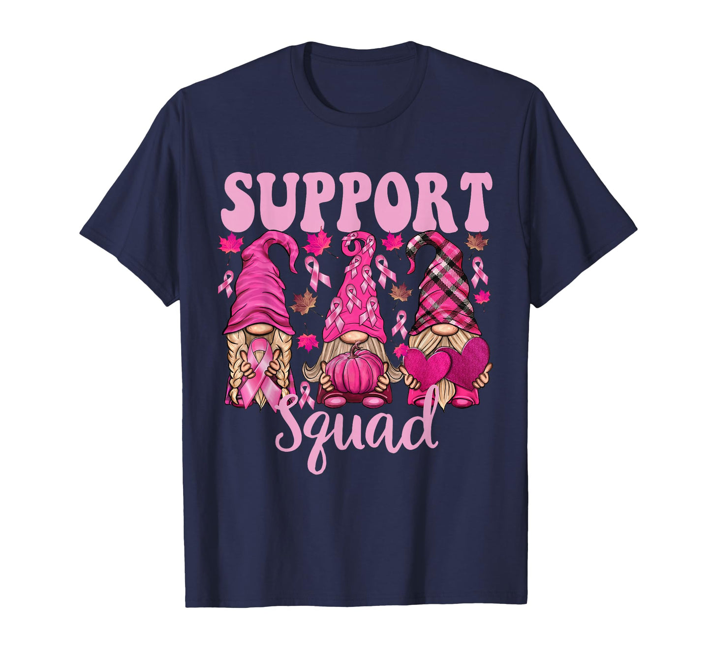Breast Cancer Shirts for Women Gnomes Support Squad Gnomies T-Shirt