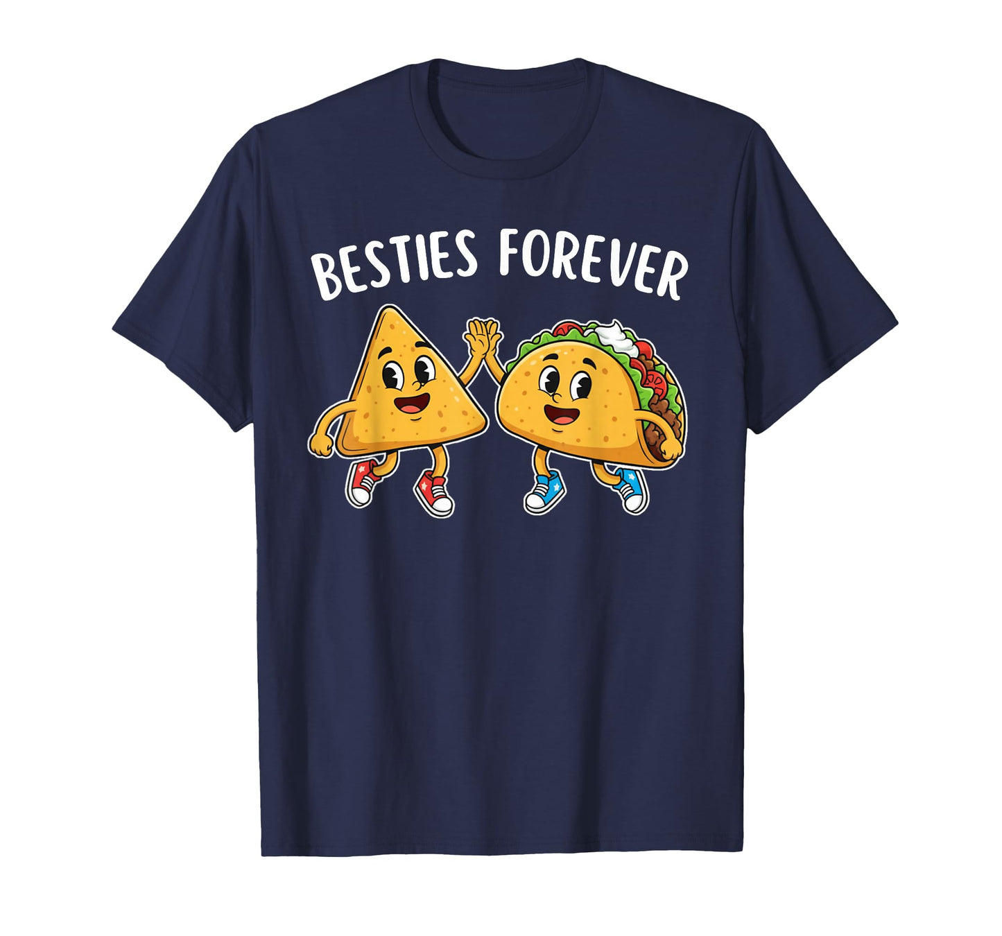 Cute Nachos Tacos Kawaii Besties Forever for Kids Boys Girls T-Shirt