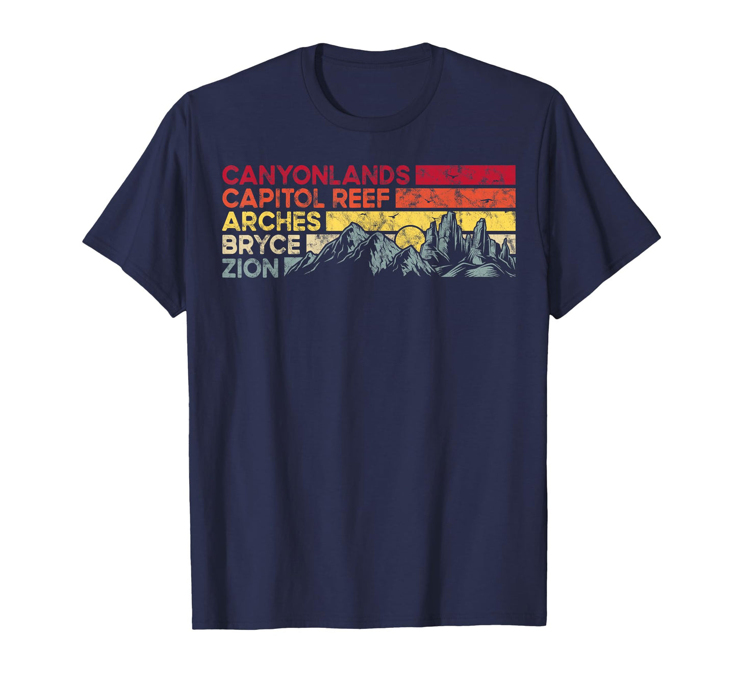 Vintage utah national parks Moab utah mighty five souvenir T-Shirt