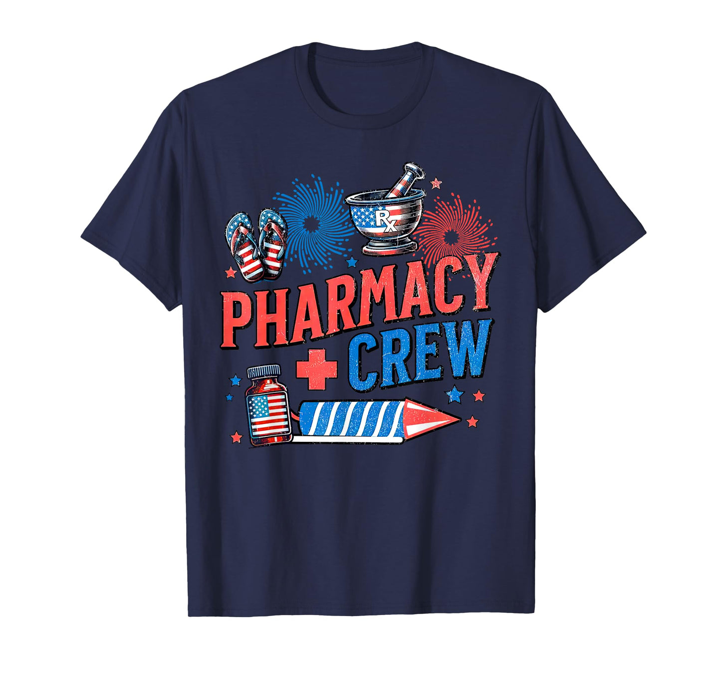 4th July Pharmacy Crew Nurse Pharmacy Technician Patriotic T-Shirt