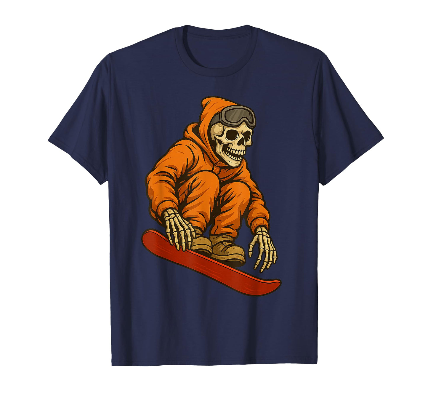 Retro Ski Skeleton Goggles Mountain Snow Skiing Winter Funny T-Shirt