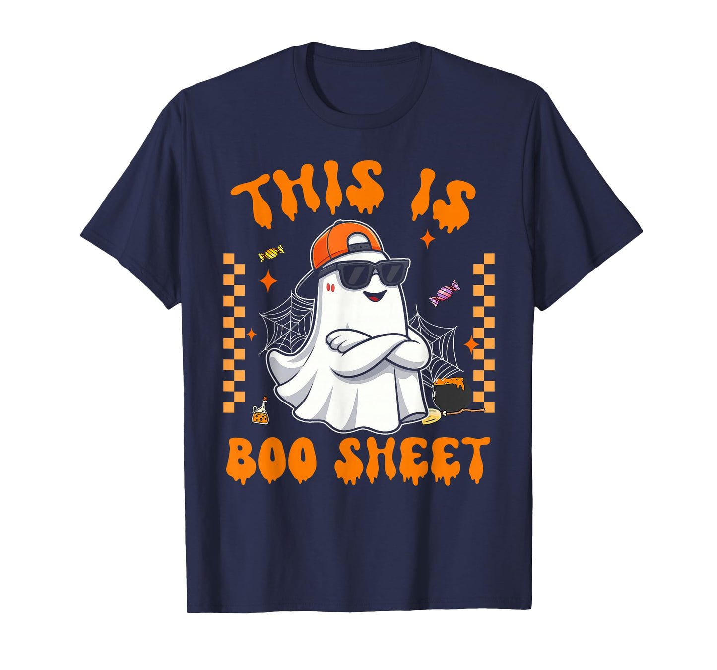 This is Boo Sheet Boo Ghost Halloween Men Women Kids T-Shirt