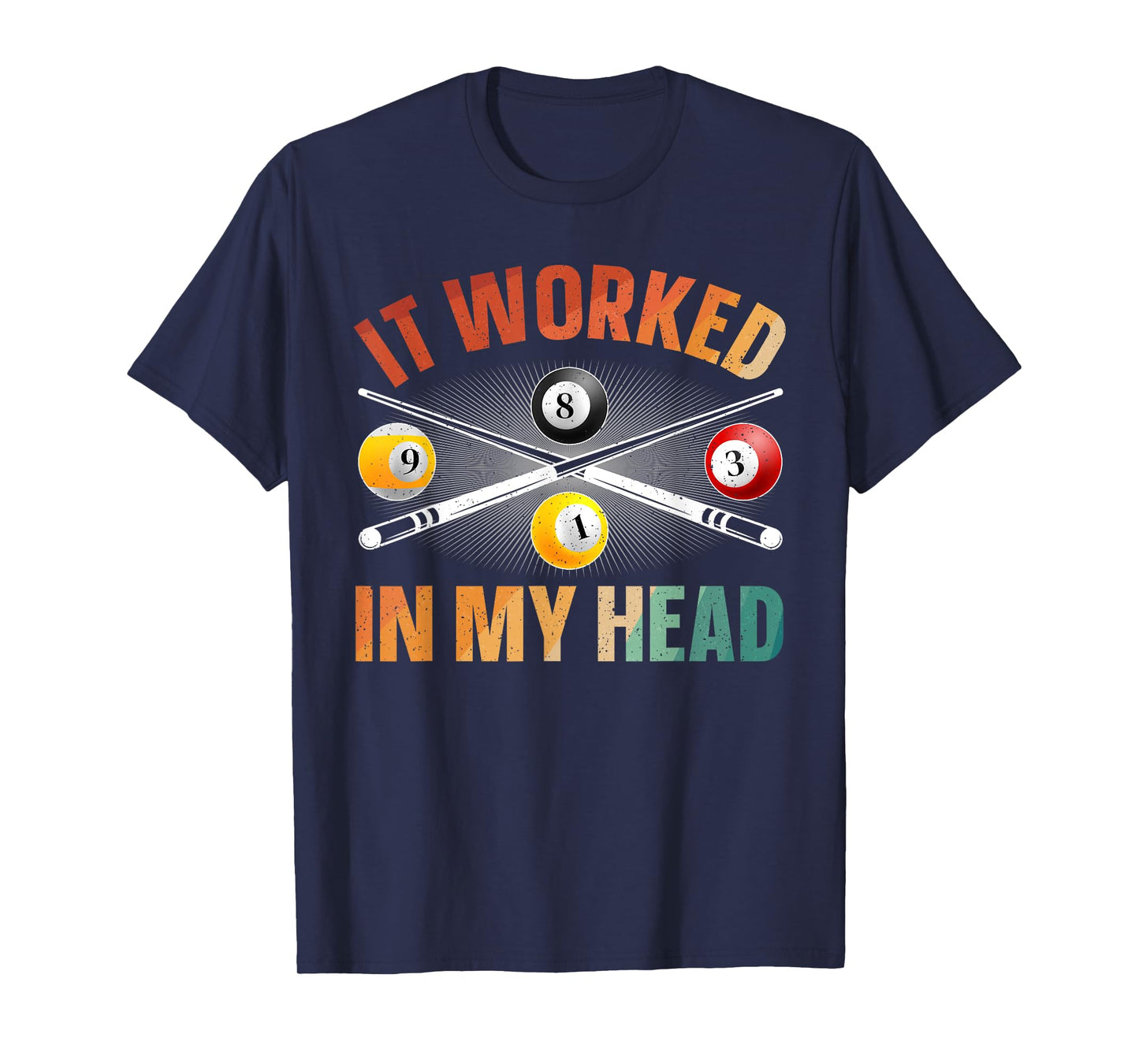 Funny Pool Design For Men Women Billiards Lover Pool Player T-Shirt