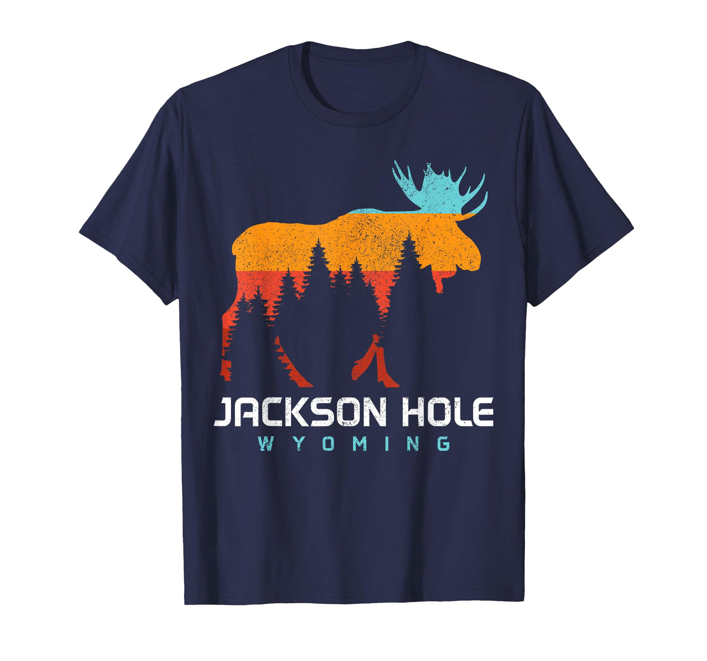 Jackson Hole Wyoming Vintage Moose Souvenir Pride Vintage T-Shirt