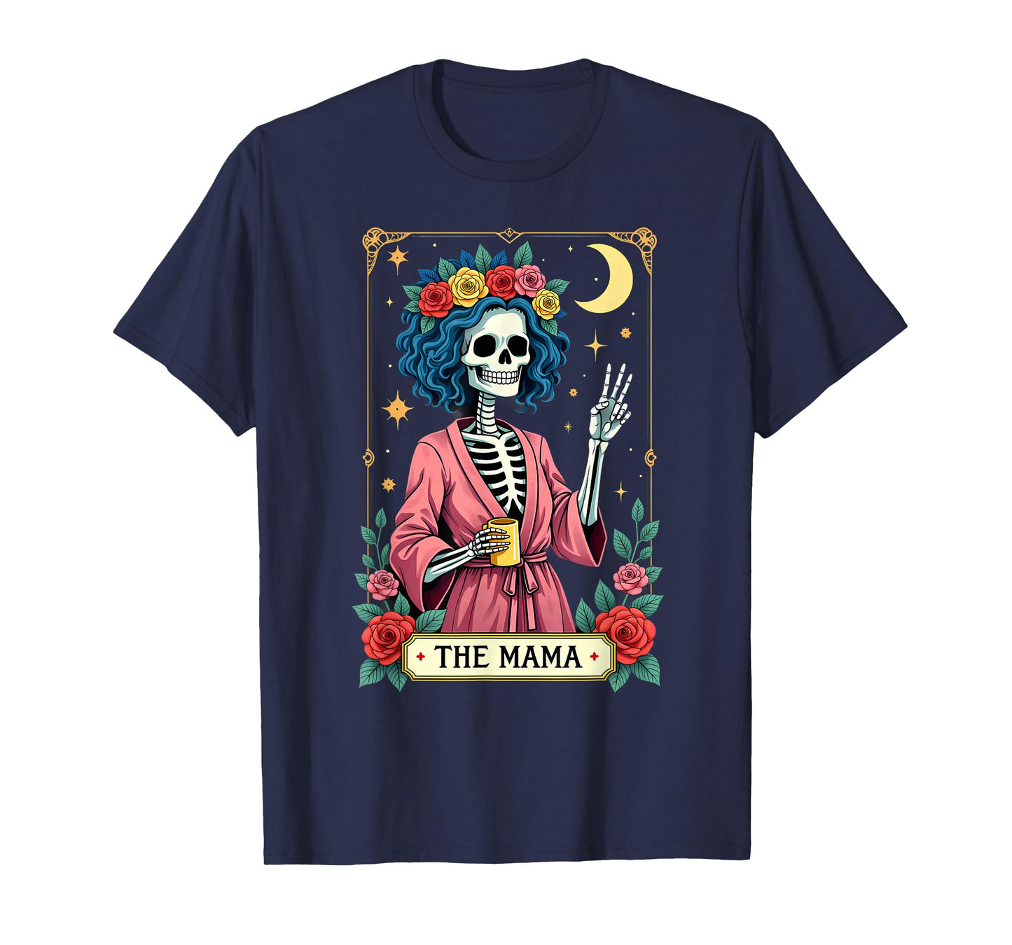 Gothic Tarot Card The Mama Skeleton Halloween T-Shirt