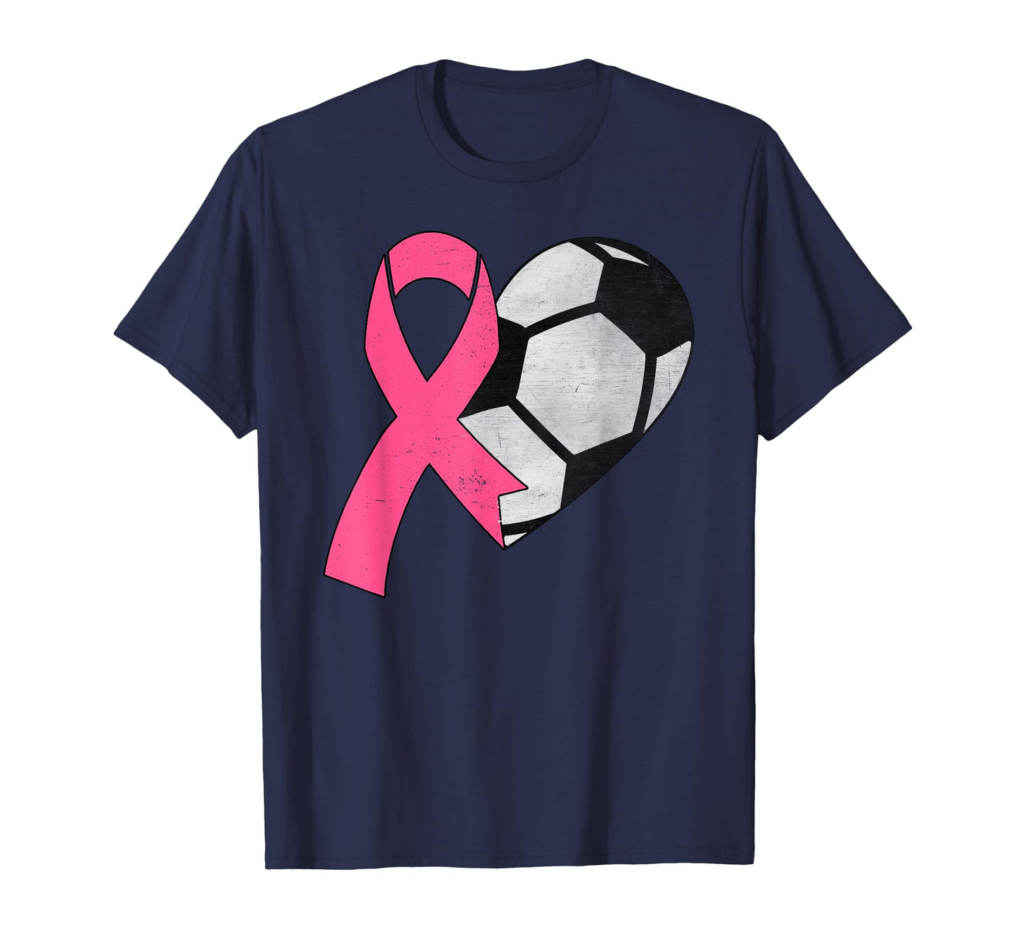 Pink Ribbon Soccer Ball Breast Cancer Awareness Month Women T-Shirt