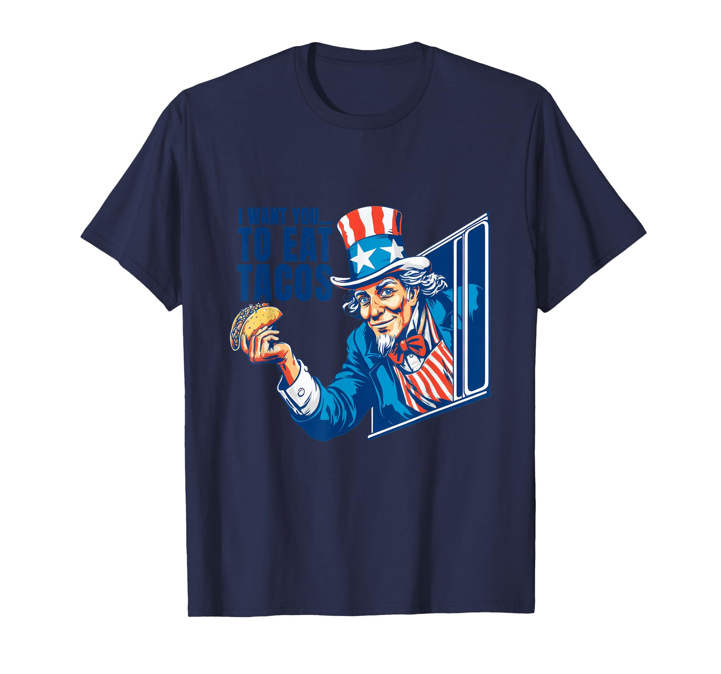 Funny Patriotic Taco Costume with Eat Tacos Speech T-Shirt