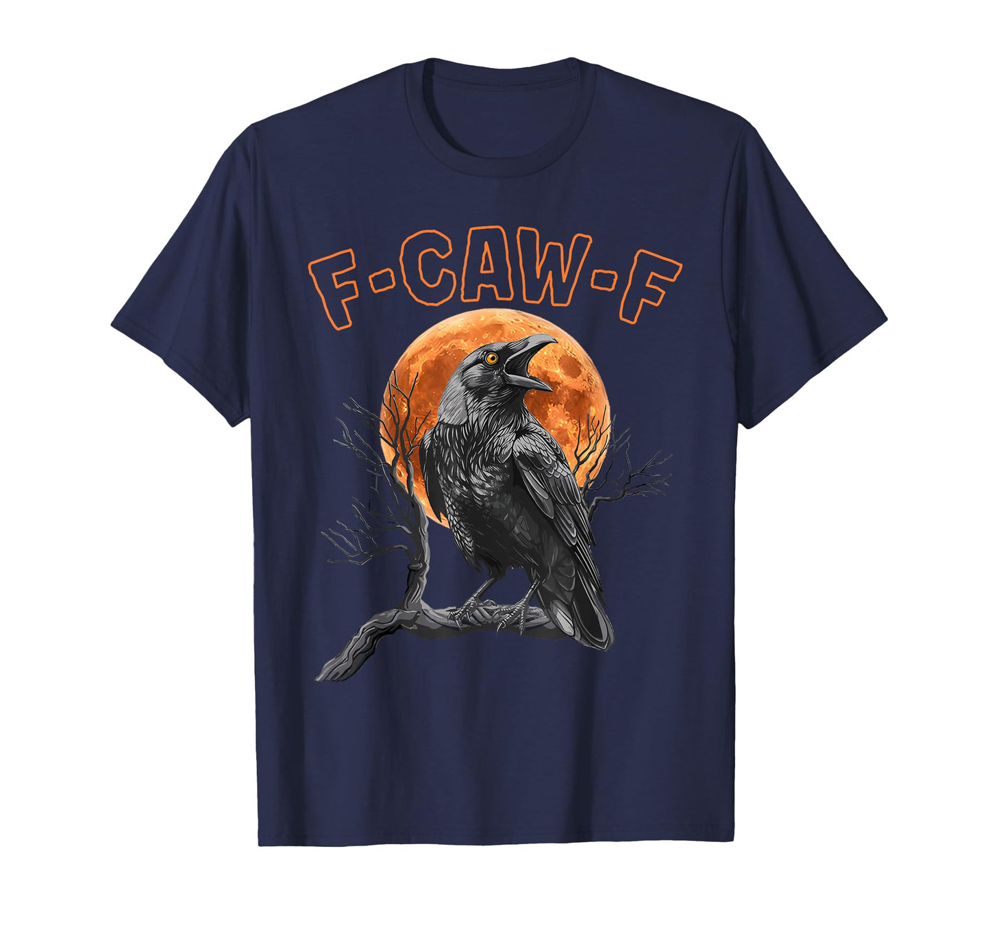 Black Crow, F-Caw-F Funny Black Bird Moon Gothic T-Shirt