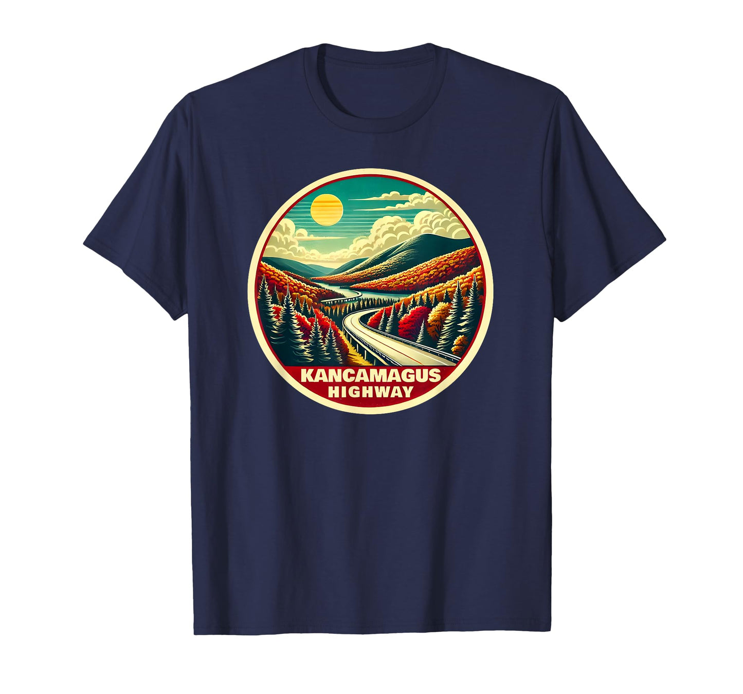 Kancamagus Highway, Scenic Fall Foliage, Retro Vintage T-Shirt