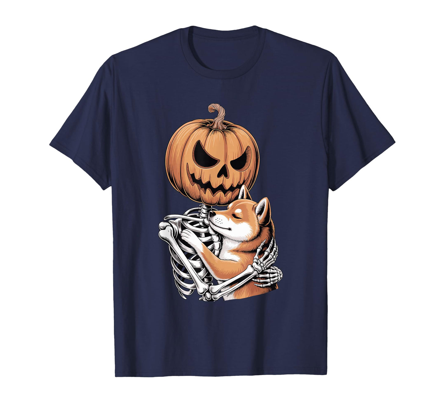 Halloween Skeleton Japanese Shiba Inu T-Shirt