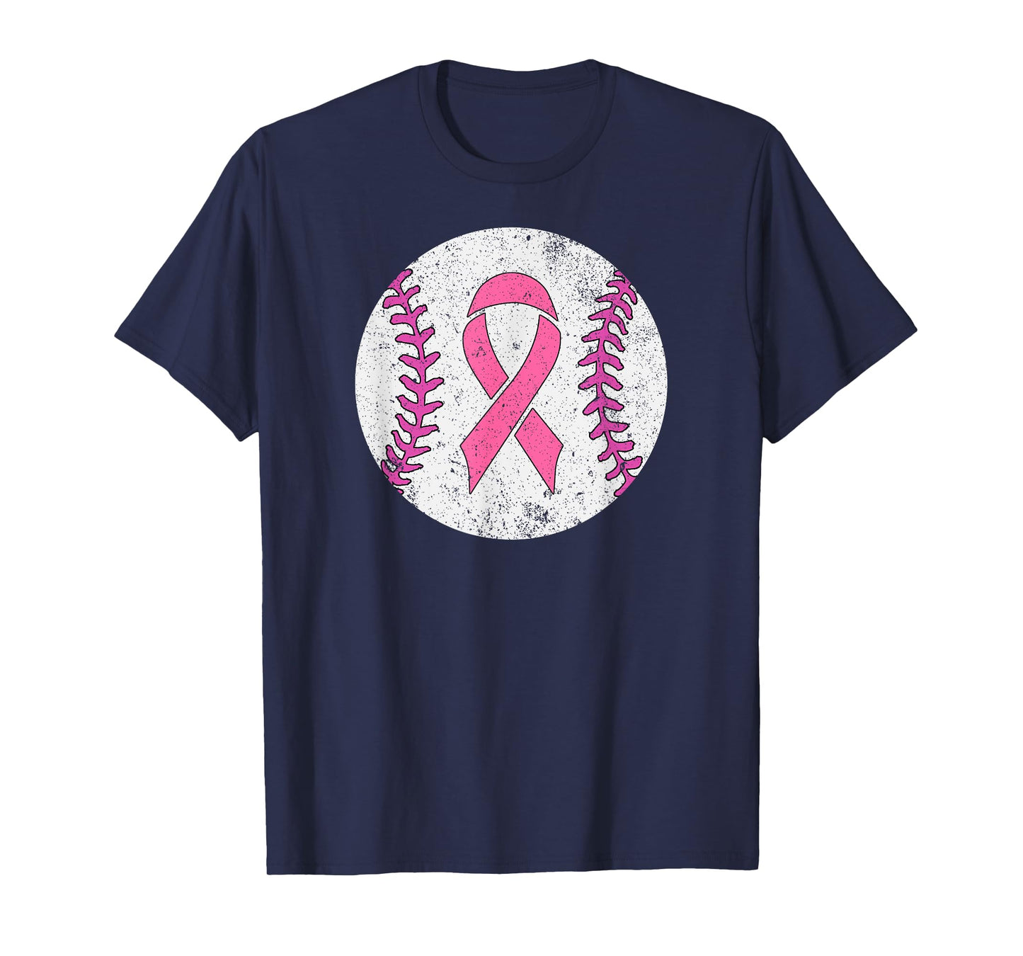 Baseball Player Pink Ribbon Breast Cancer Awareness Costume T-Shirt