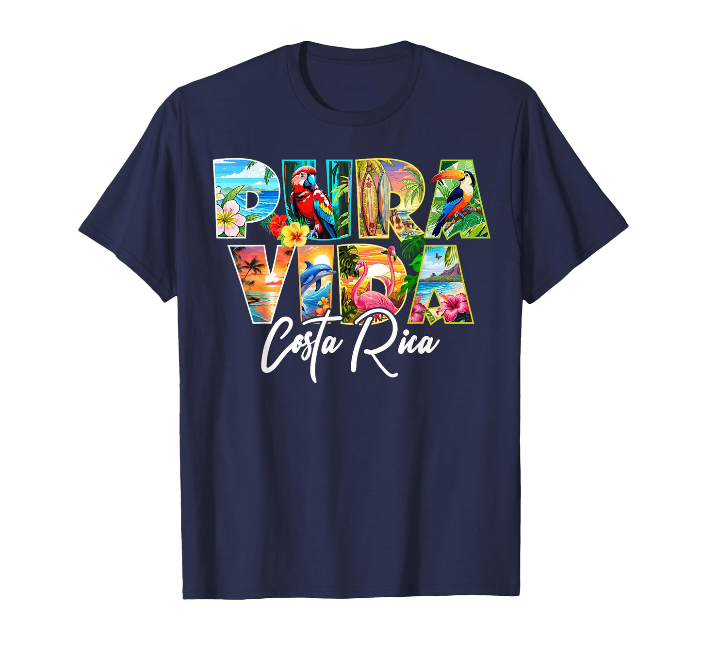 Pura Vida Costa Rica Tropical Travel Vibes Beach Life T-Shirt