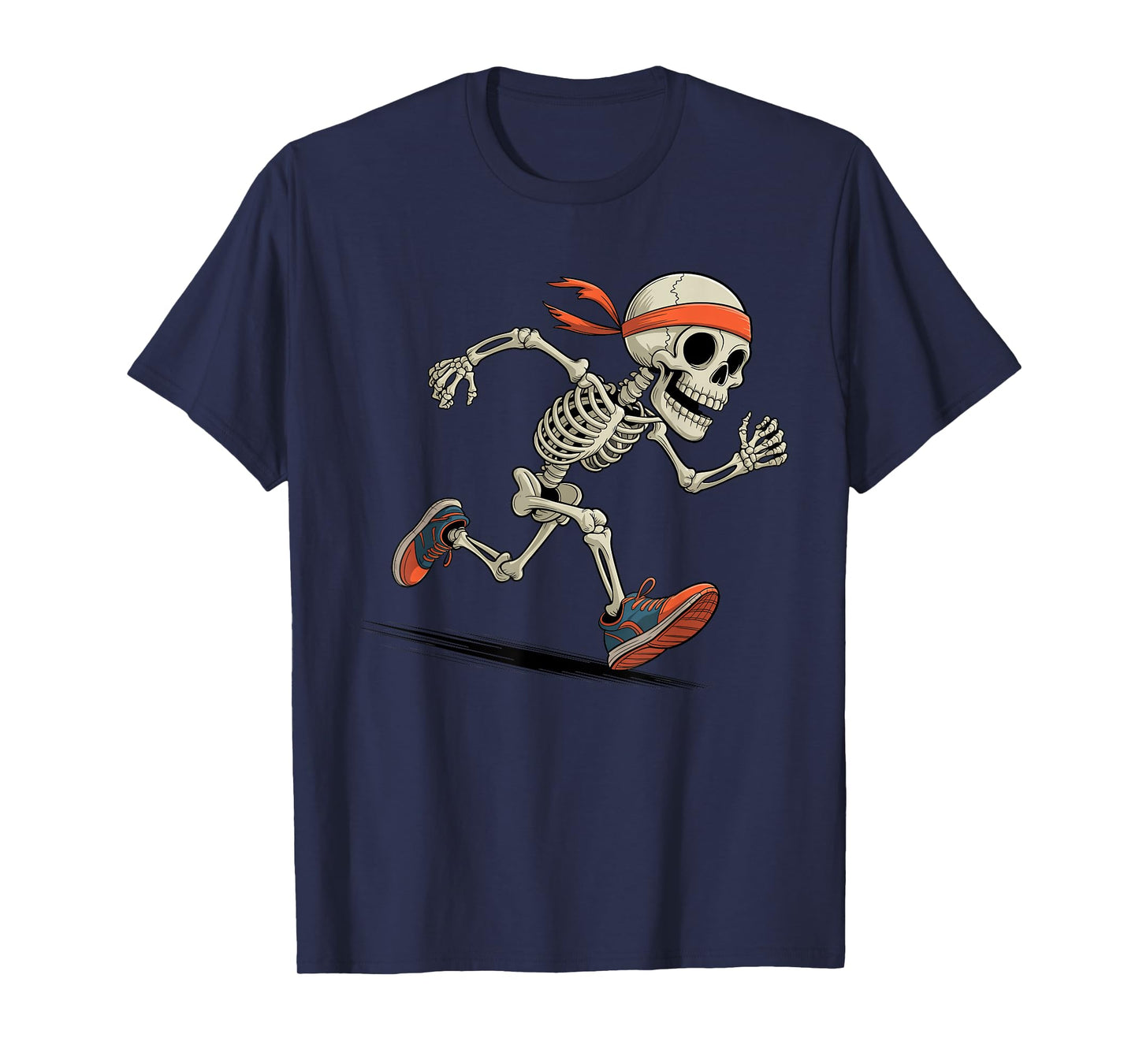 Halloween Skeleton Running Funny Costume Runners Kids Boys T-Shirt