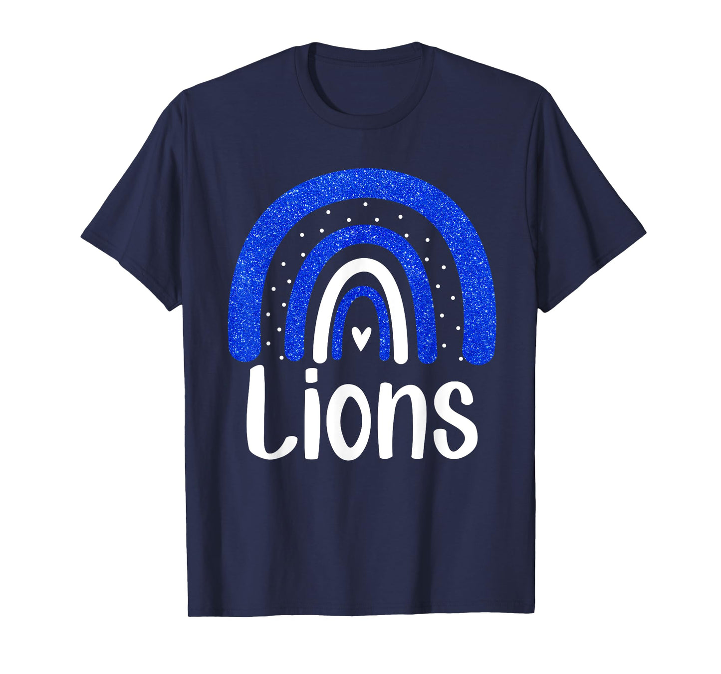Lions Team Pride School Spirit Heart T-Shirt