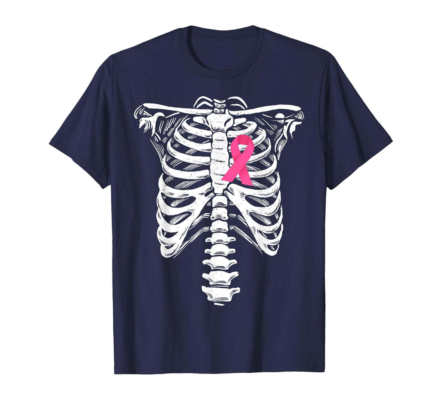 Breast Cancer Awareness Skeleton Wear Pink Ribbon Skeleton T-Shirt