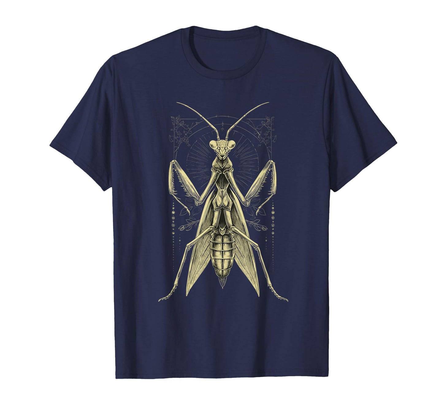 Mystical Praying Mantis Gothic Insect Illustration Art T-Shirt