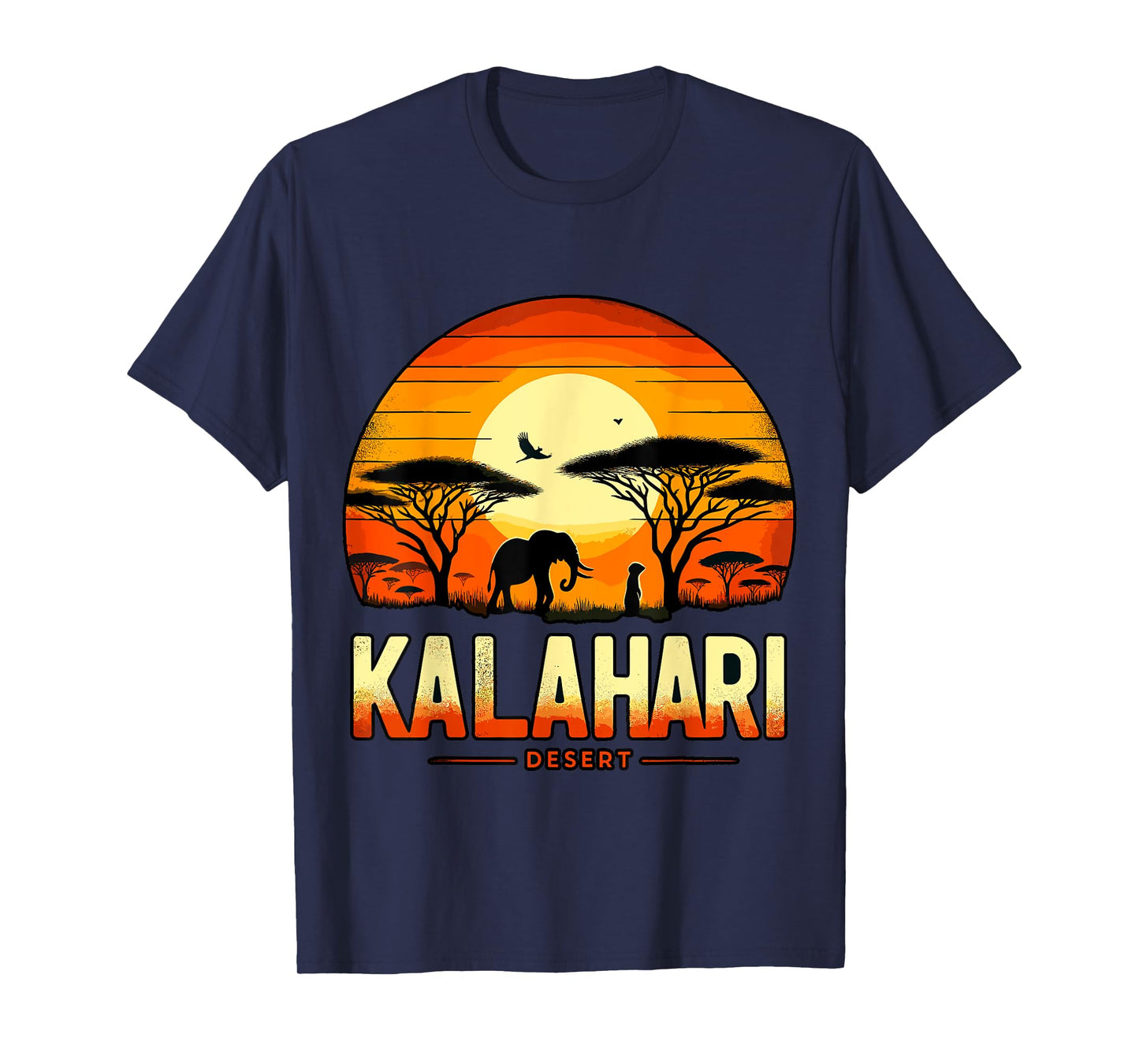 Kalahari Desert Africa Safari Elephant Sunset T-Shirt