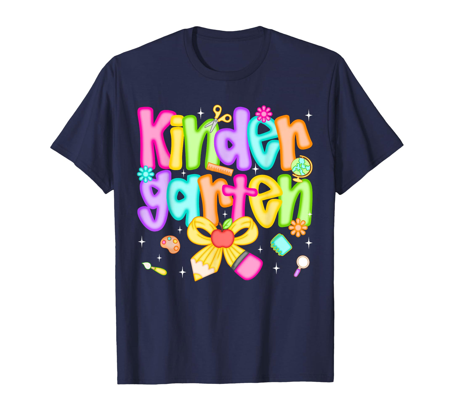 Preppy Kindergarten Back To School Teacher Kinder Girls Kids T-Shirt
