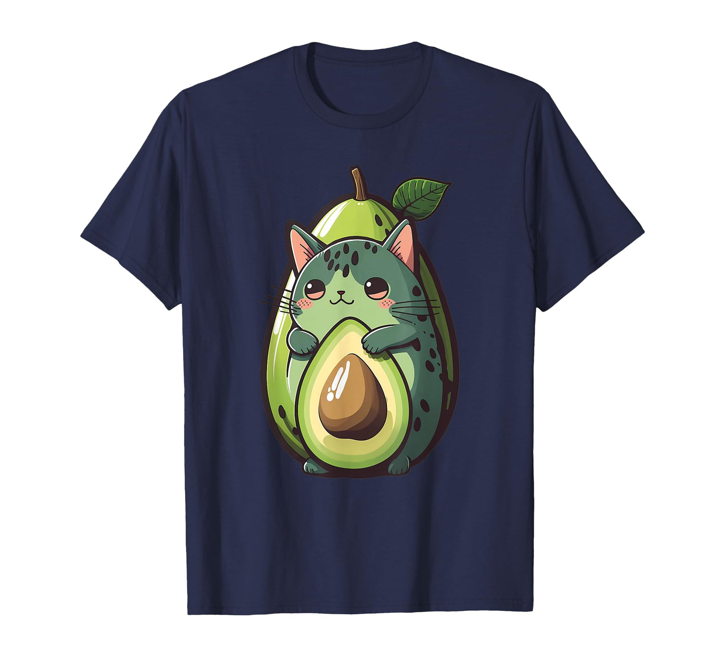 Anime Avocato Funny Cat Avocado Lover Avogato Vegans Kawaii T-Shirt