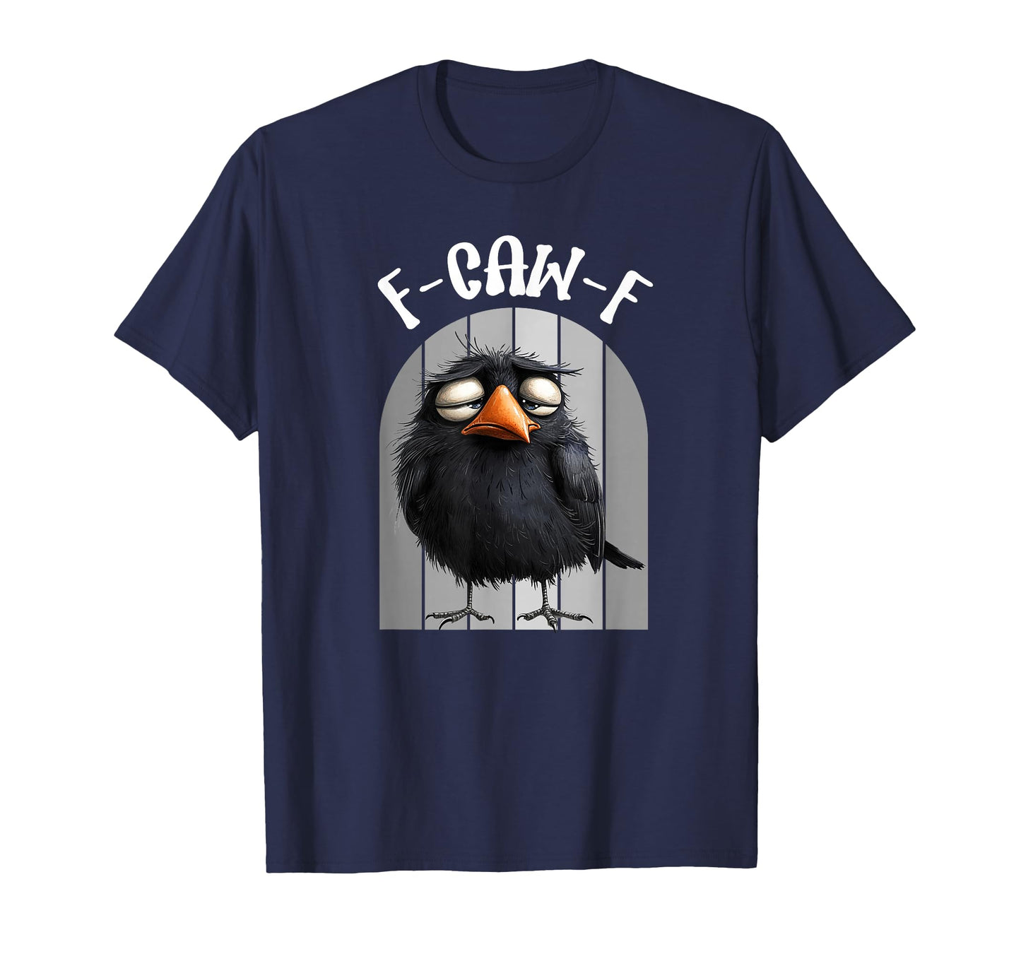 Grumpy Crow F-CAW-F Coffee Pun Meme T-Shirt