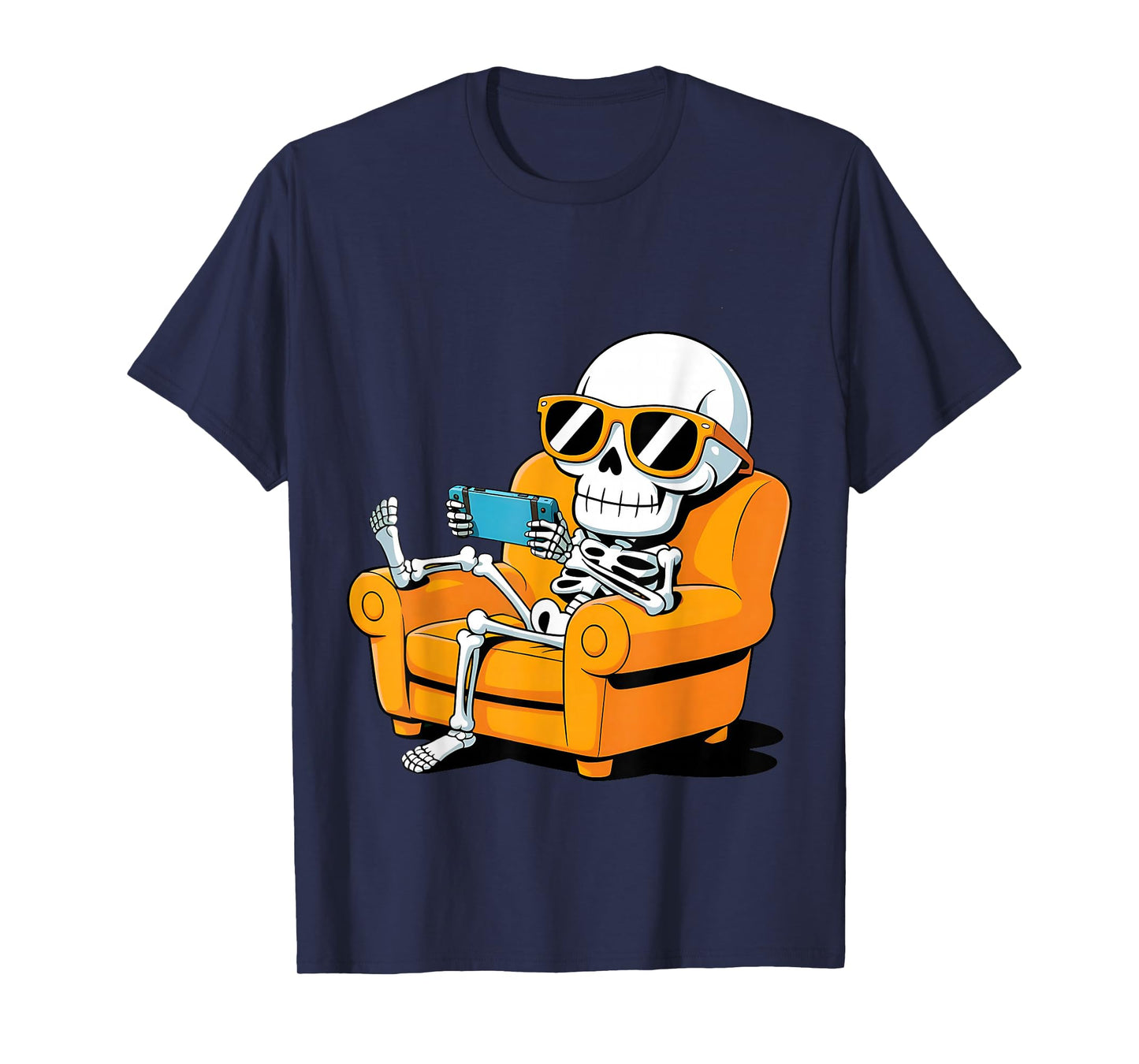 Halloween Skeleton Funny Gamer Video Gaming Teens Boys Kids T-Shirt