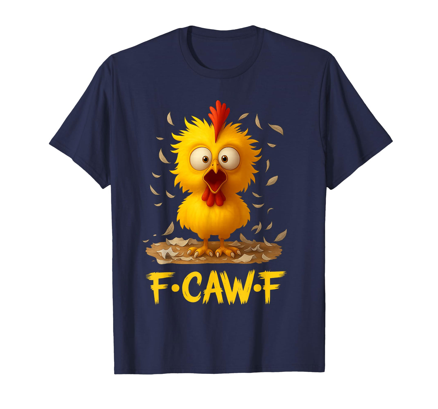 Cute Cartoon Crow F-Caw-F Black Bird, Funny Gothic Humor T-Shirt