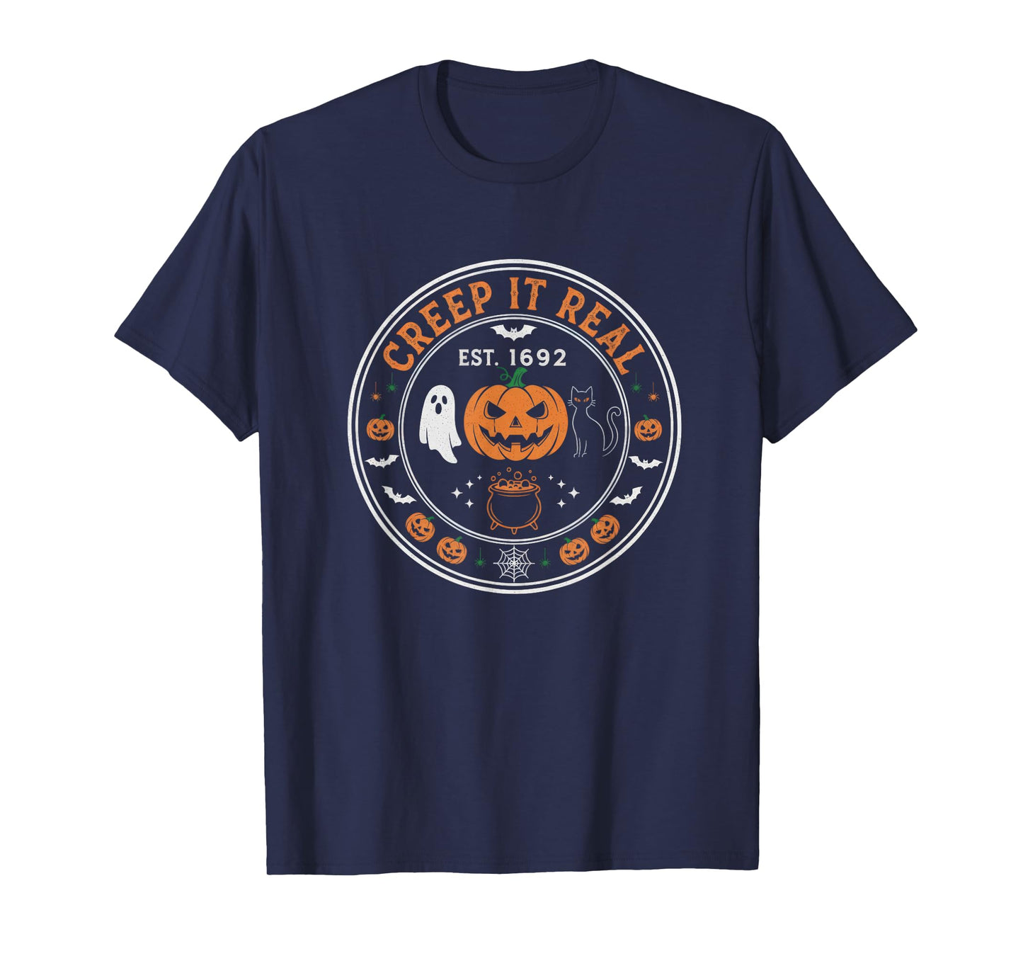 Creep It Real Est 1692 Funny Halloween Trick or Treat T-Shirt