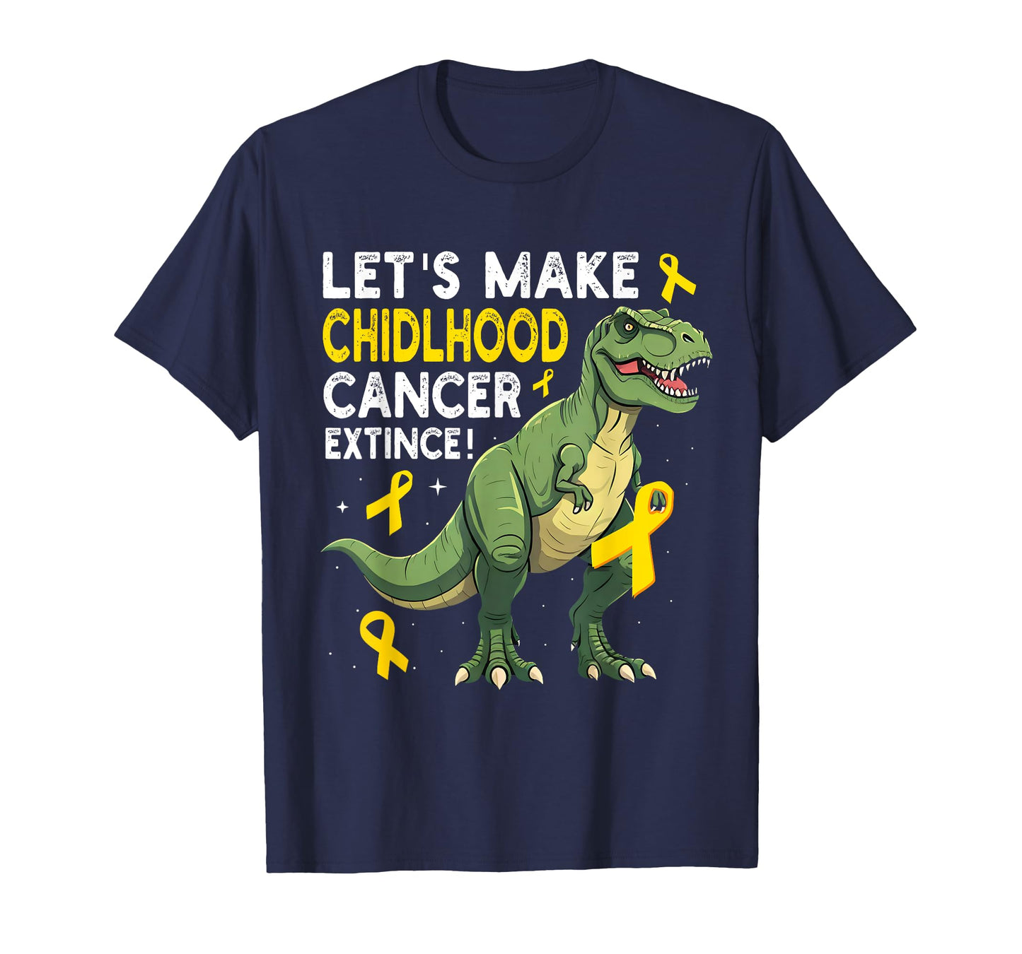 Childhood Cancer Extinct Dinosaur Childhood Cancer Awareness T-Shirt
