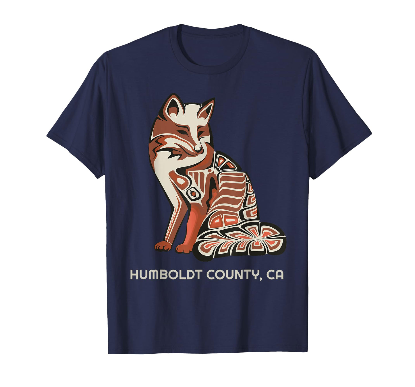 California Humboldt County Tribal Fox Native American T-Shirt