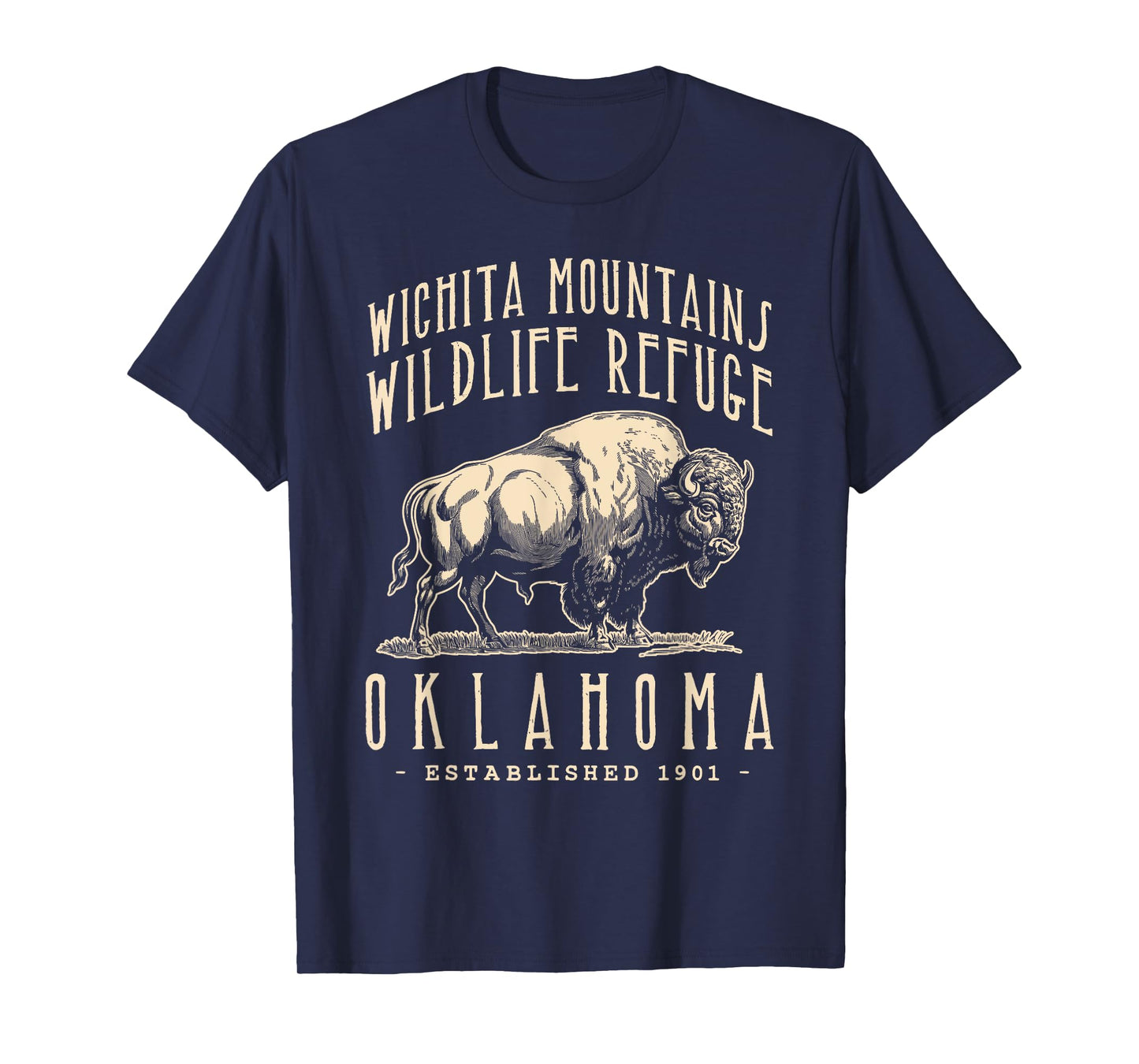 WICHITA MOUNTAINS, OKLAHOMA. BISON DESIGN T-Shirt