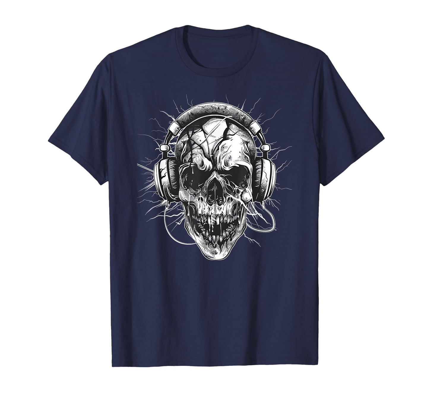Skull with Headphones Music T-Shirt