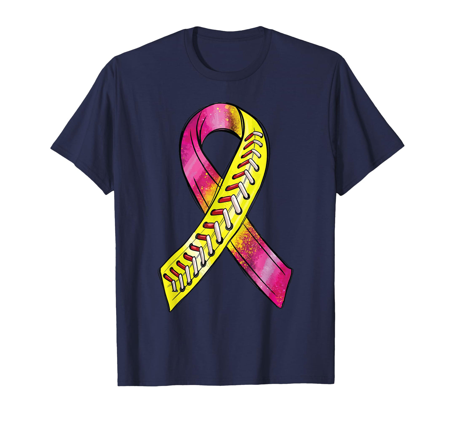 Strike Out Breast Cancer Awareness Day Pink Ribbon Softball T-Shirt