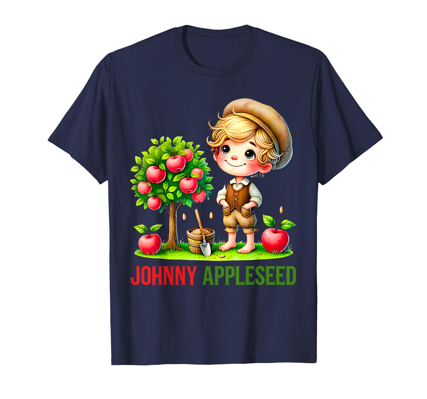 Johnny Appleseed Day September 26th Retro Tree T-Shirt