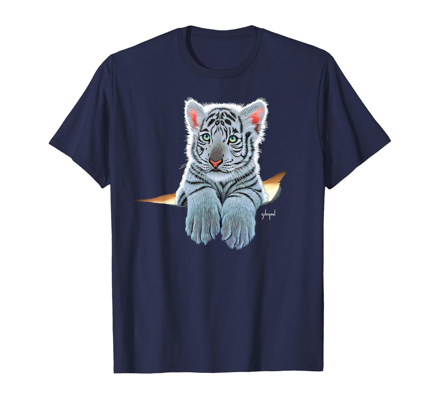 Schim Schimmel original artwork, white tiger cub T-shirt T-Shirt