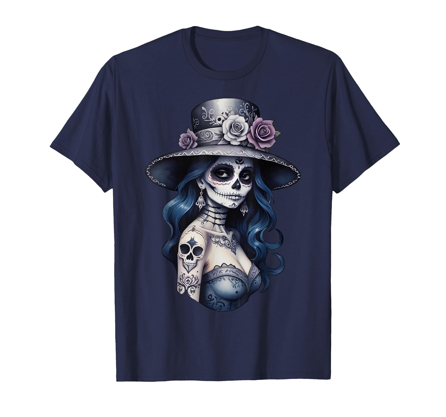 Dia de Los mutertos - Calavera La Catrina Portrait 5 T-Shirt