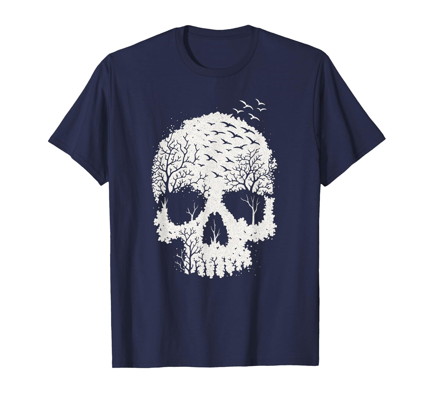 Skull Nature Forest Tee Gothic Grunge Punk Y2K Aesthetic T-Shirt
